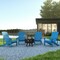 Flash Furniture Star and Moon Fire Pit with 4 Blue Adirondack Chairs JJ-C145014-32D-BLU-GG - alternate 1